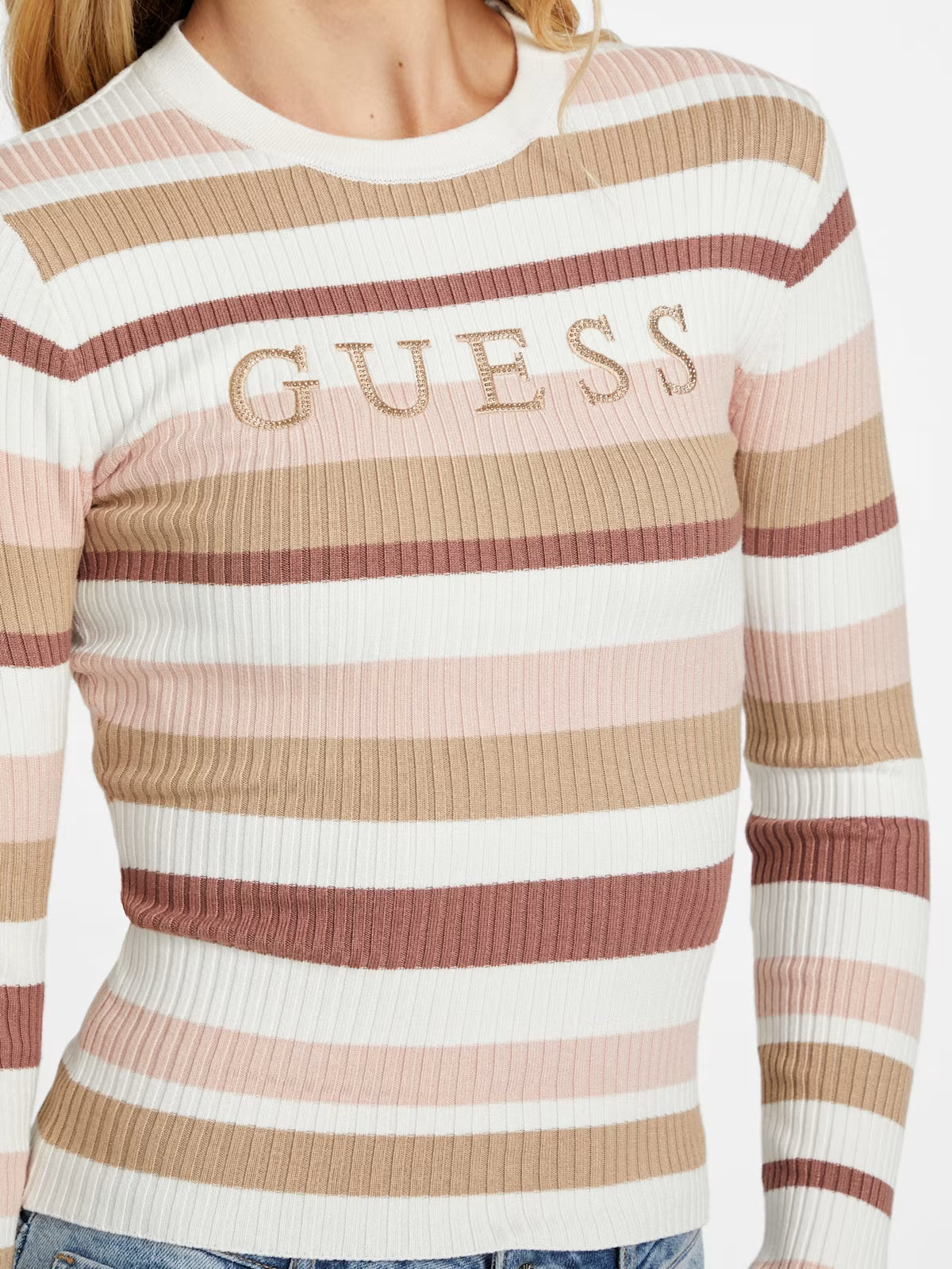 Guess Womens' Aggie Logo Crewneck Sweater MultipleColors