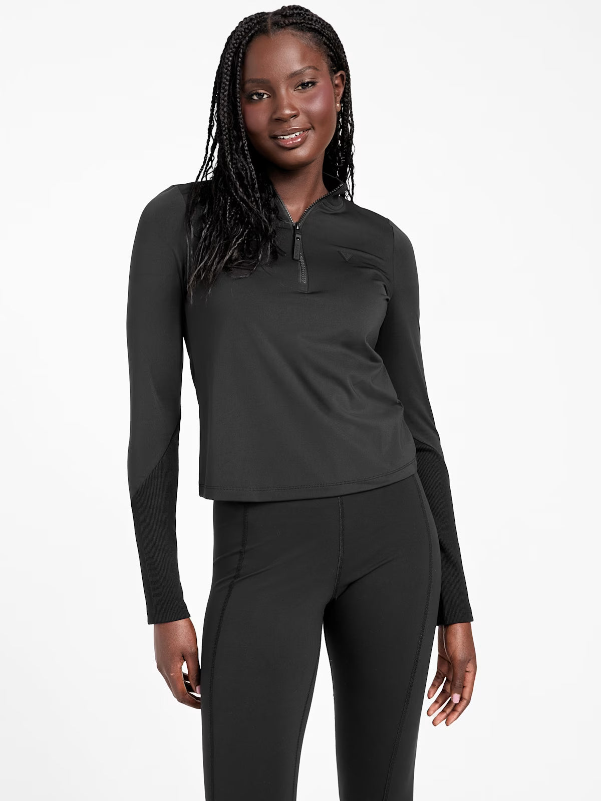 GUESS WOMENS' Anais Ribbed Panel Top