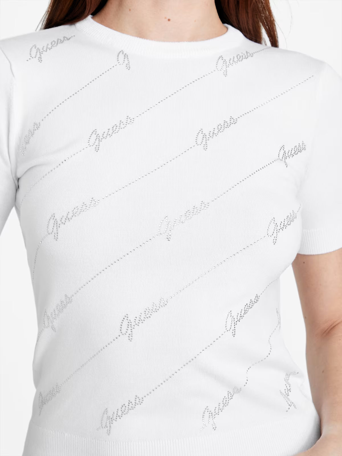 Guess Womens' Eco Peggy Sweater Top WHITE