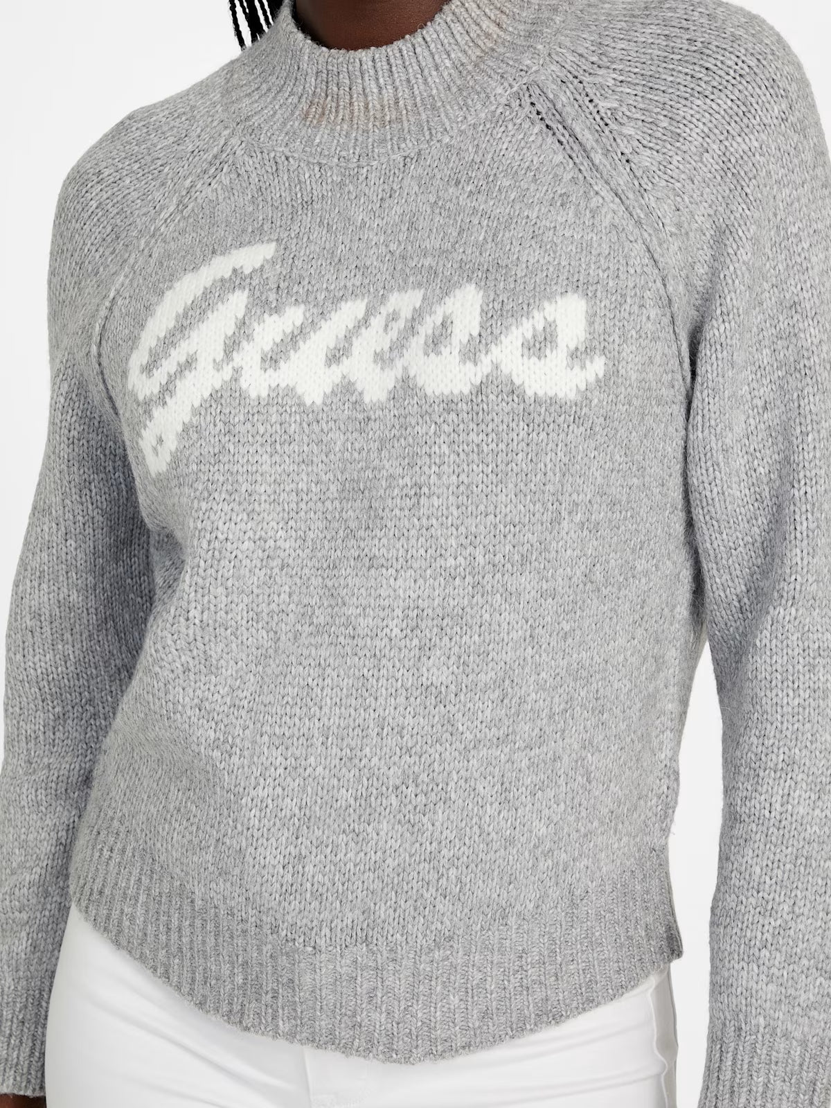 GUESS WOMENS' Virtye Turtleneck Sweater Gray