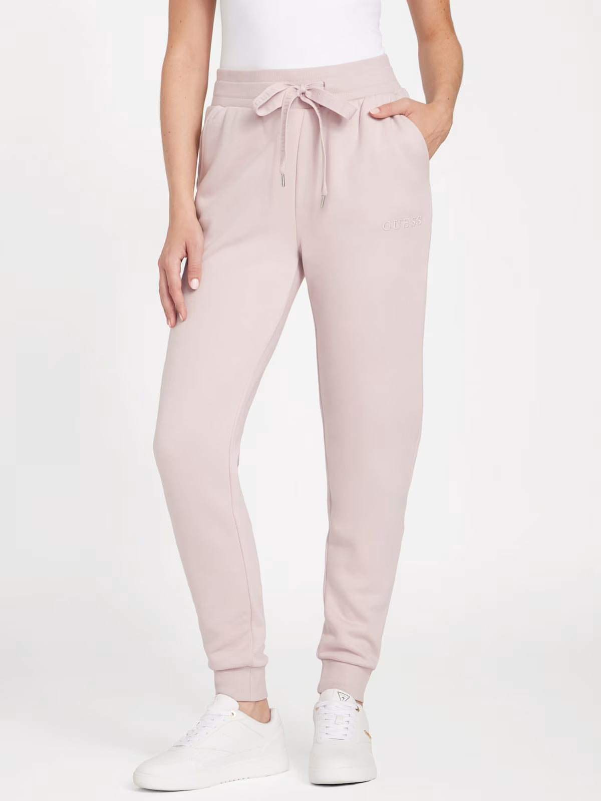 Womens' GUESS Zendra Fleece Joggers Pink
