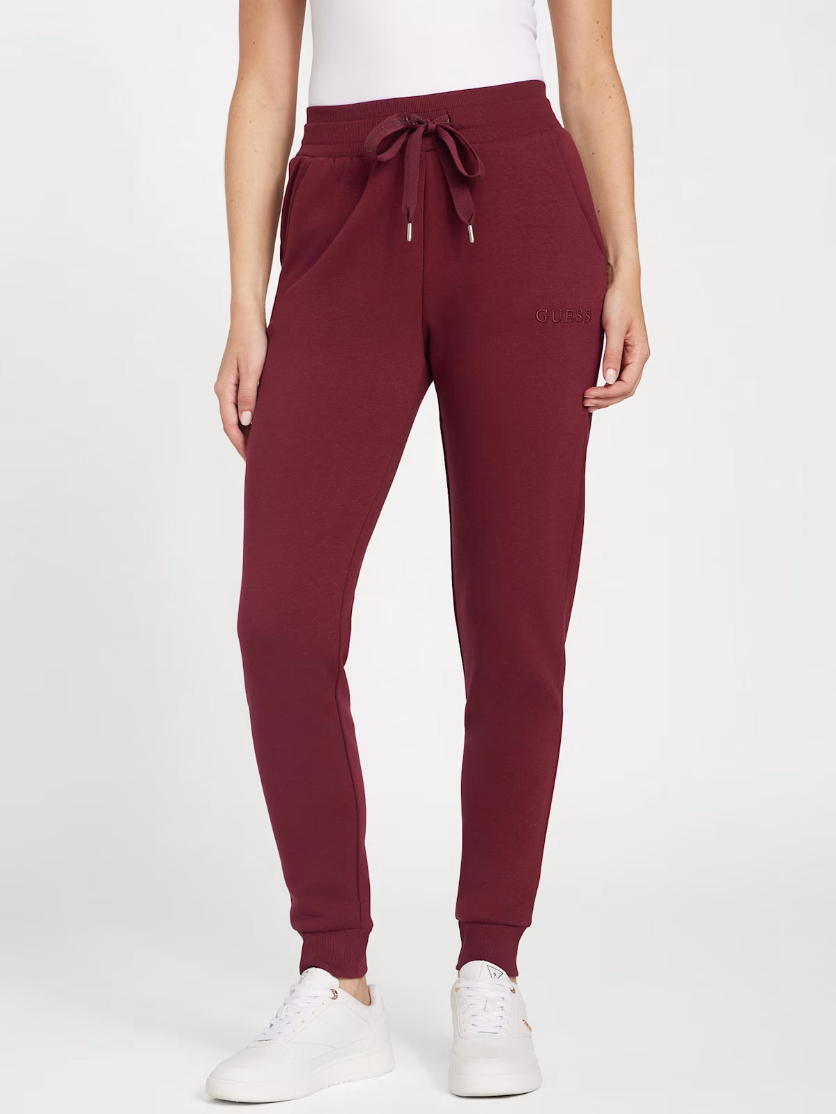 Womens' GUESS Zendra Fleece Joggers RED