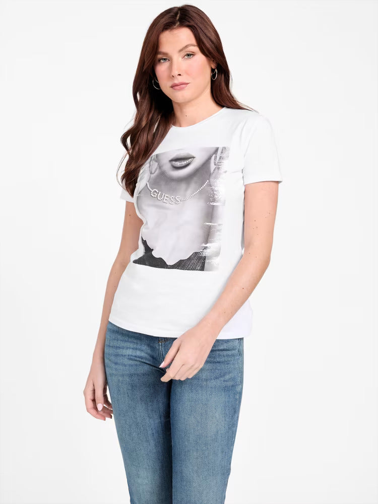 Guess Women Michelle Tee/ White