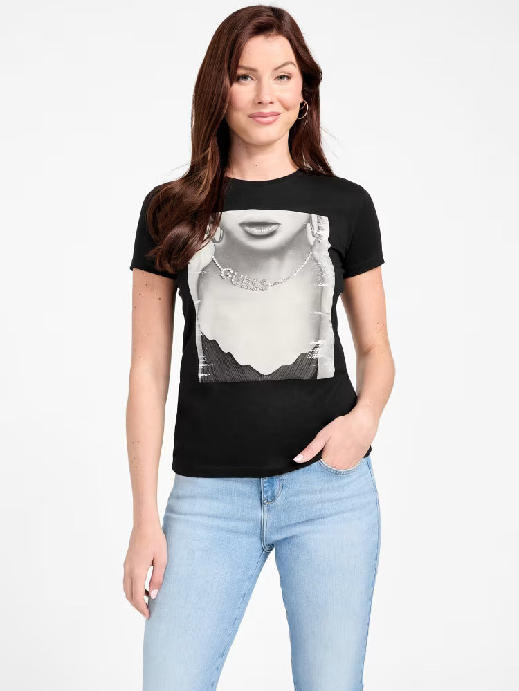 Guess Women Michelle Tee/ BLACK