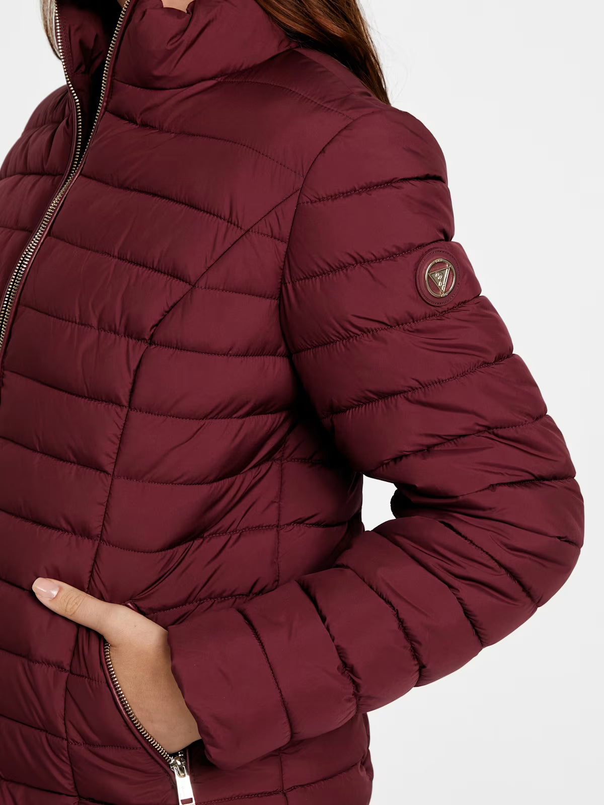 Guess WOMENS' Zalcon Puffer Jacket Red