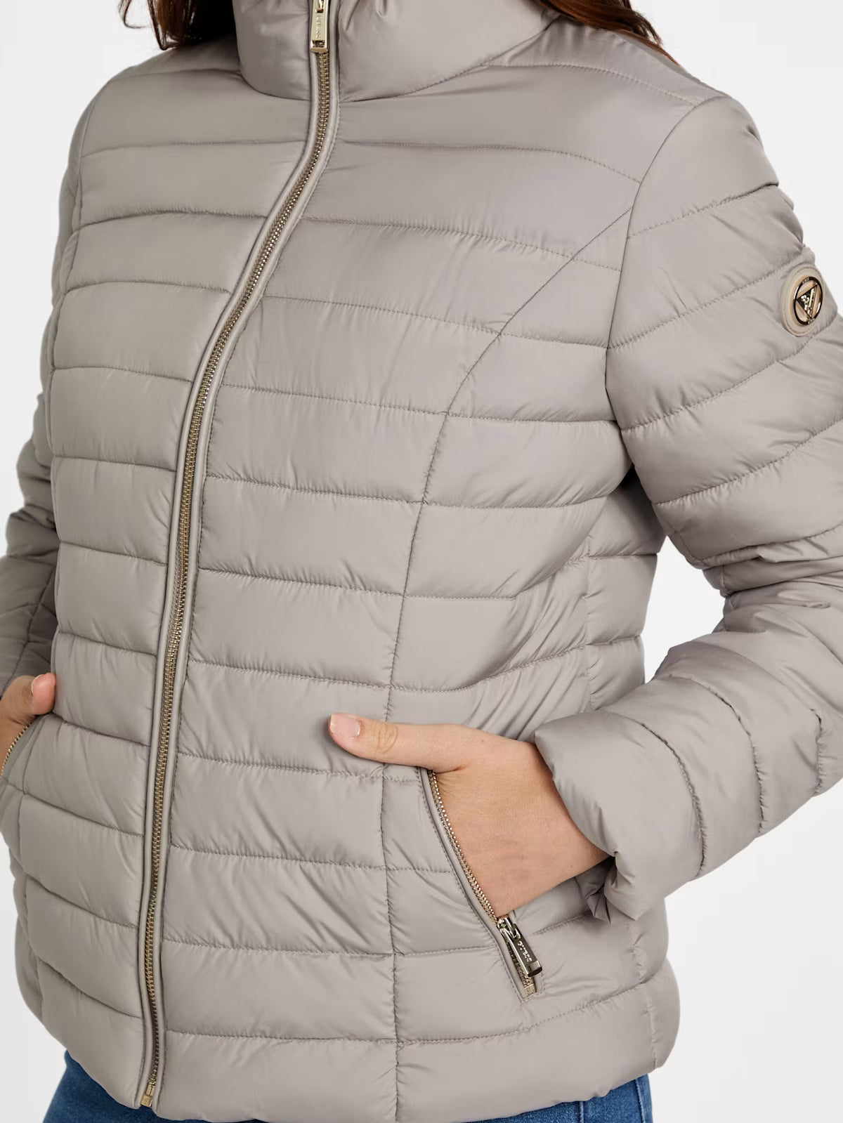 Guess WOMENS' Zalcon Puffer Jacket Gray