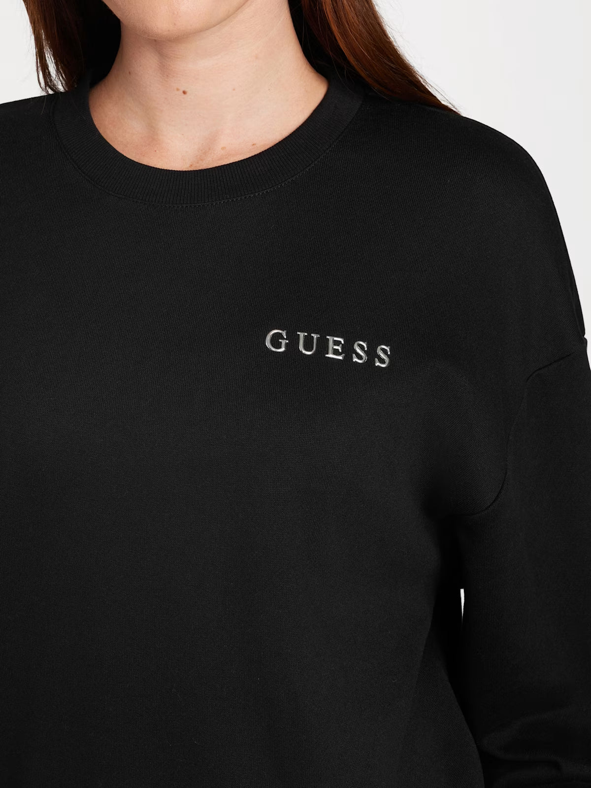 Womens' GUESS Constance Logo Crewneck Black