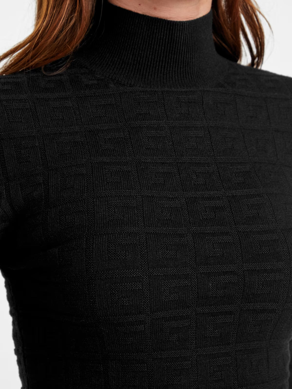Guess Womens' Eco Liana Mock-Neck Sweater black