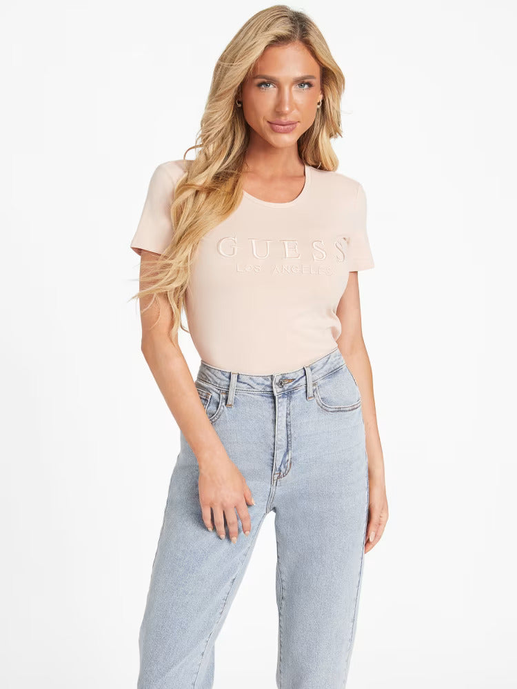 WOMEN GUESS Lizza Embroidered Logo Tee/