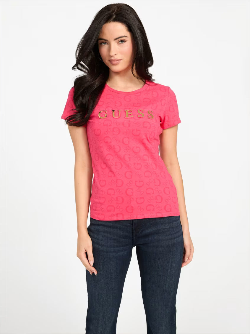 WOMEN GUESS Eco Alexa Print Tee / Pink