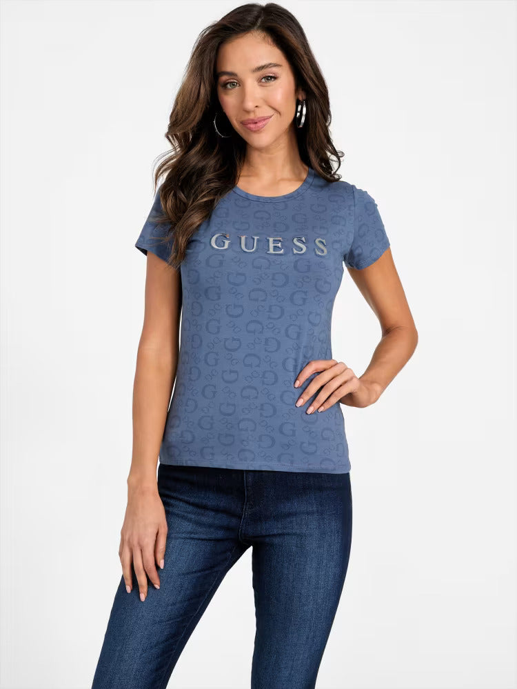 WOMEN GUESS Eco Alexa Print Tee / Blue