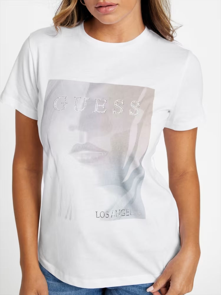 Guess Women Rissa Crewneck Tee