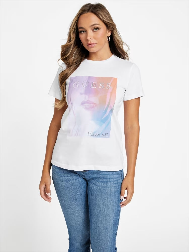 Guess Women Rissa Crewneck Tee