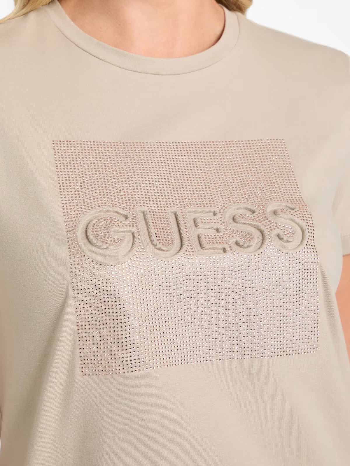 Guess Womens' Kika Logo Tee / BEIGE