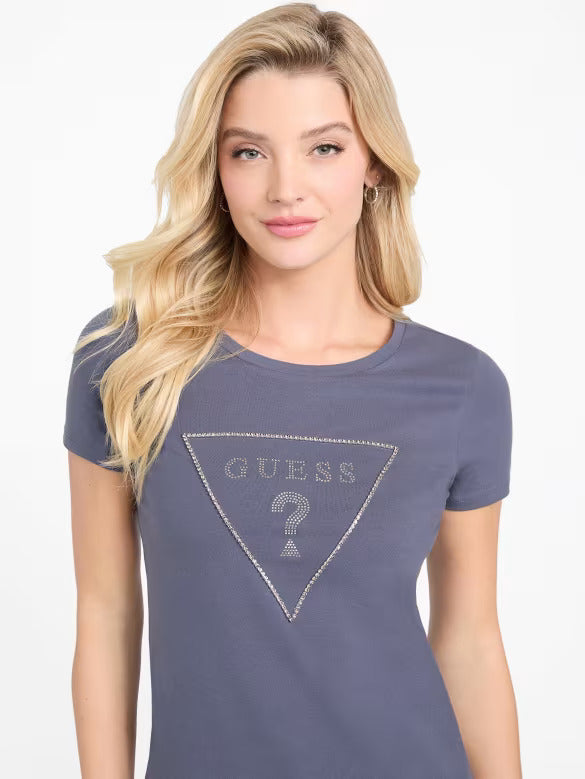 Guess Womens' Carlee Triangle Tee/Blue