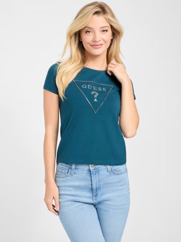 Guess Womens' Carlee Triangle Tee/ Blue