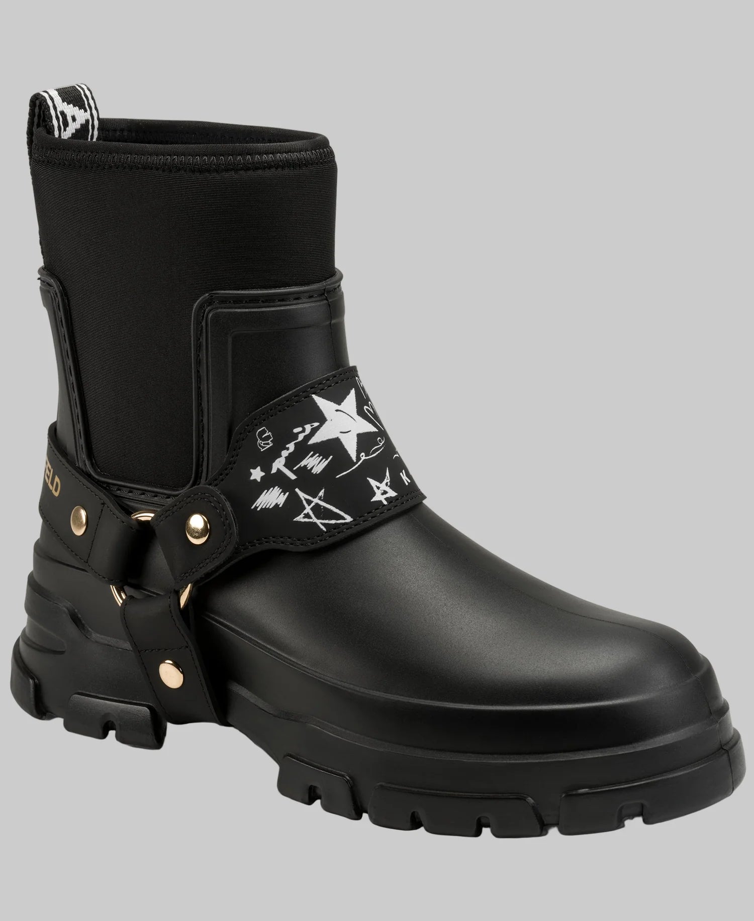 Karl Lagerfeld Paris Womens' RANELLE MULTI STRAP RAIN BOOT