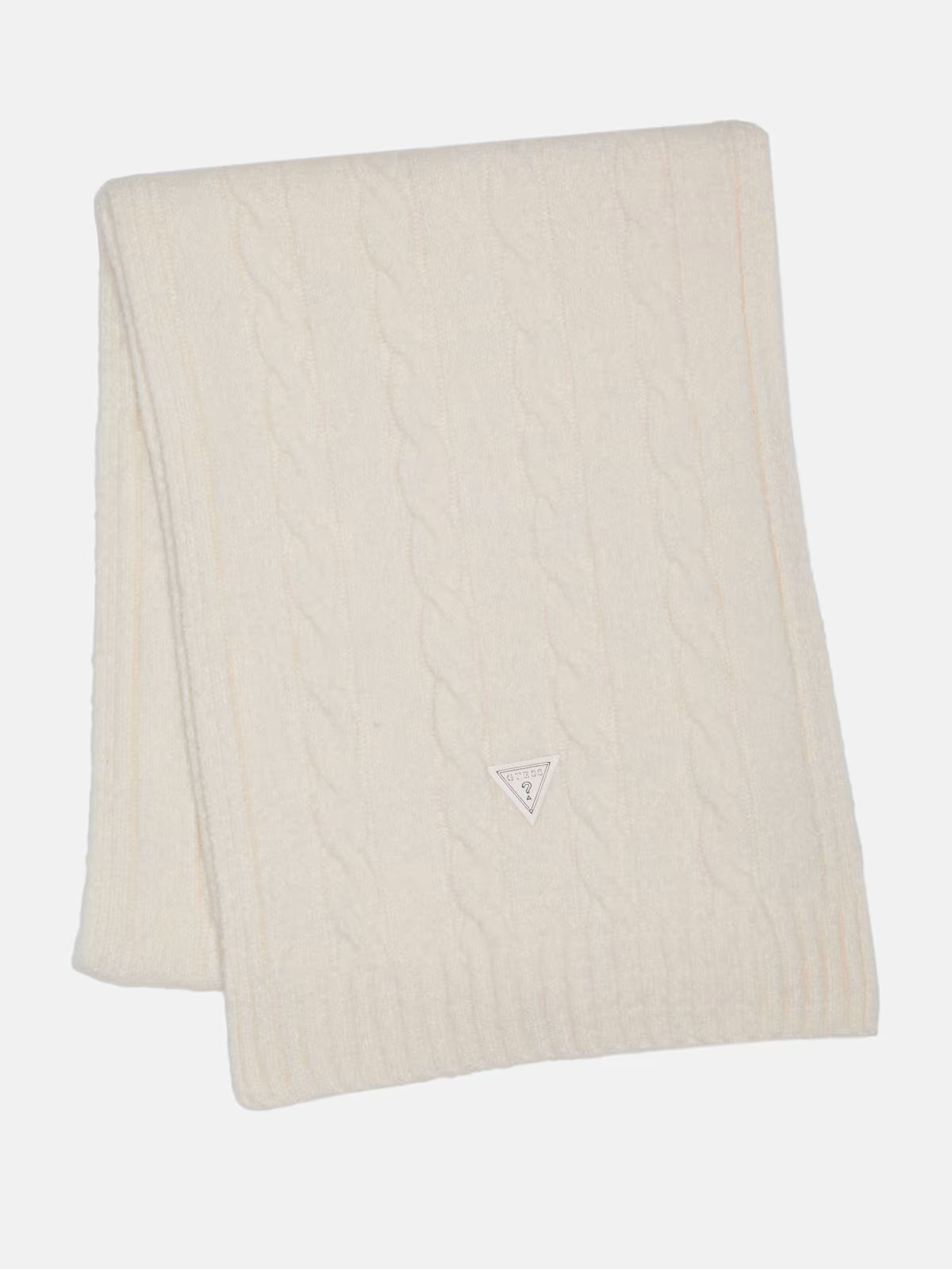 Guess Womens' Cable-Knit Scarf  Off-white
