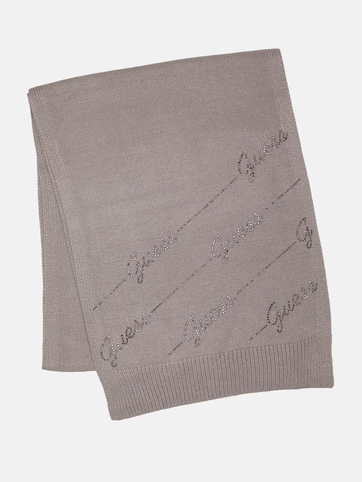 Guess Womens' Scarf Rhinestone Logo Scarf Gray