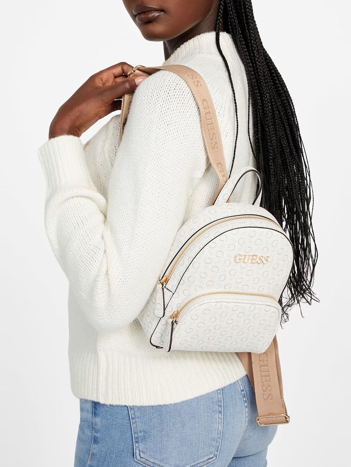 GUESS WOMENS' Eldoria Enlarged Logo Mini Backpack