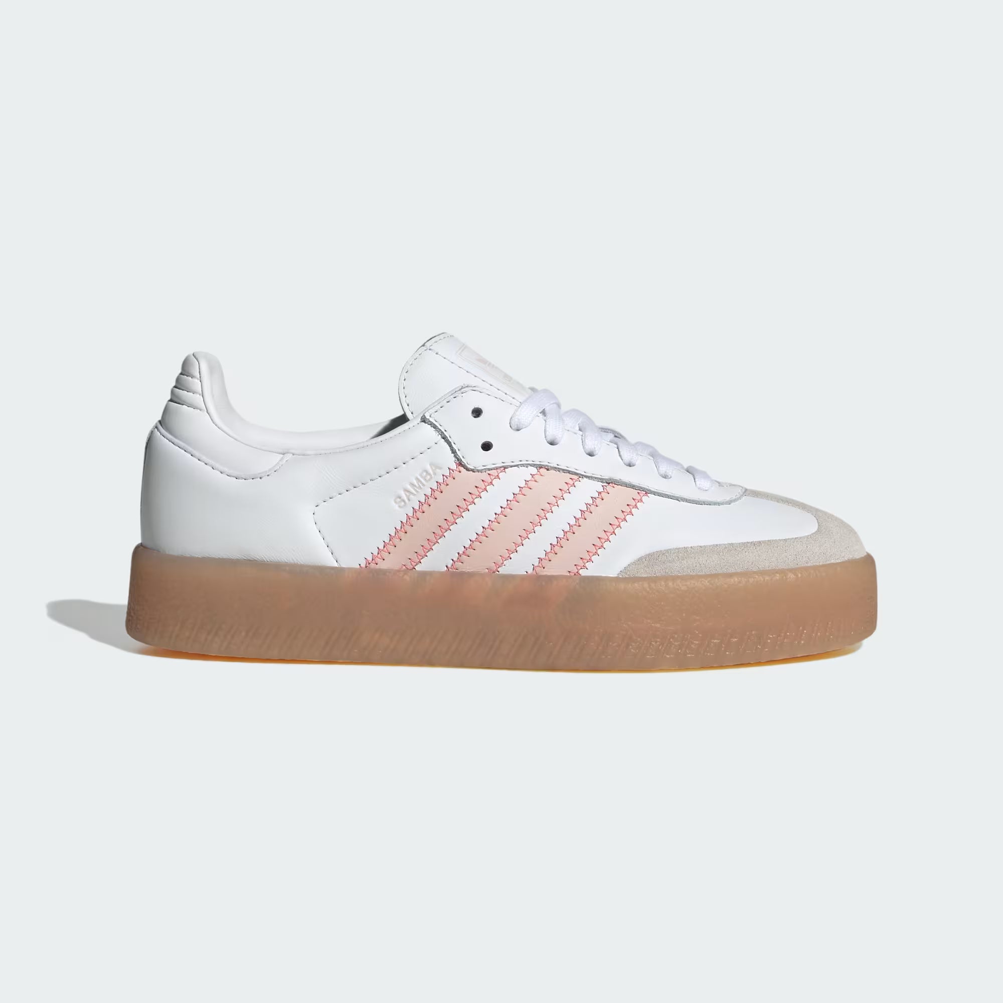 Adidas Women's Sambae Shoes-Cloud White / Sandy Pink / Semi Flash Red