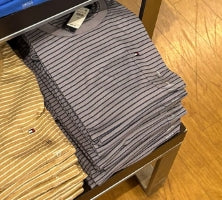 Tommy Hilfiger Men's Striped Pocket T-Shirt-New Grey Stripe