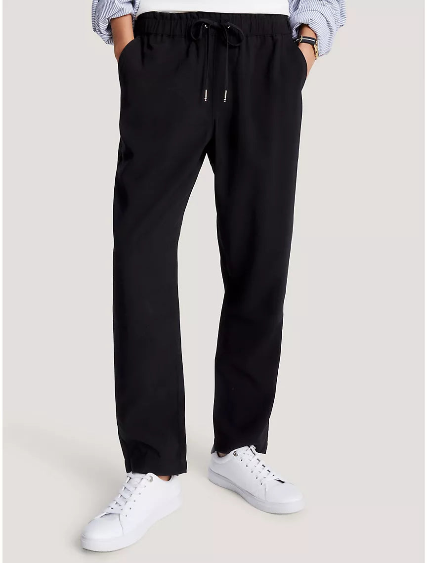 Tommy Hilfiger Tapered Drawstring Pant - Black