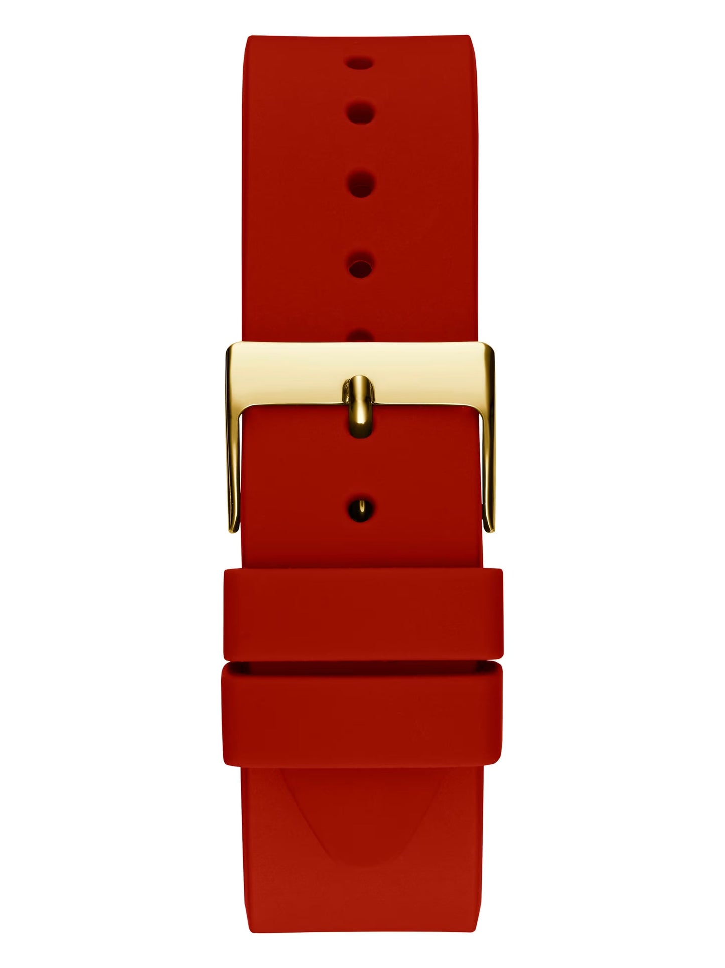 Womens' Guess Gold-Tone And Red Analog Watch