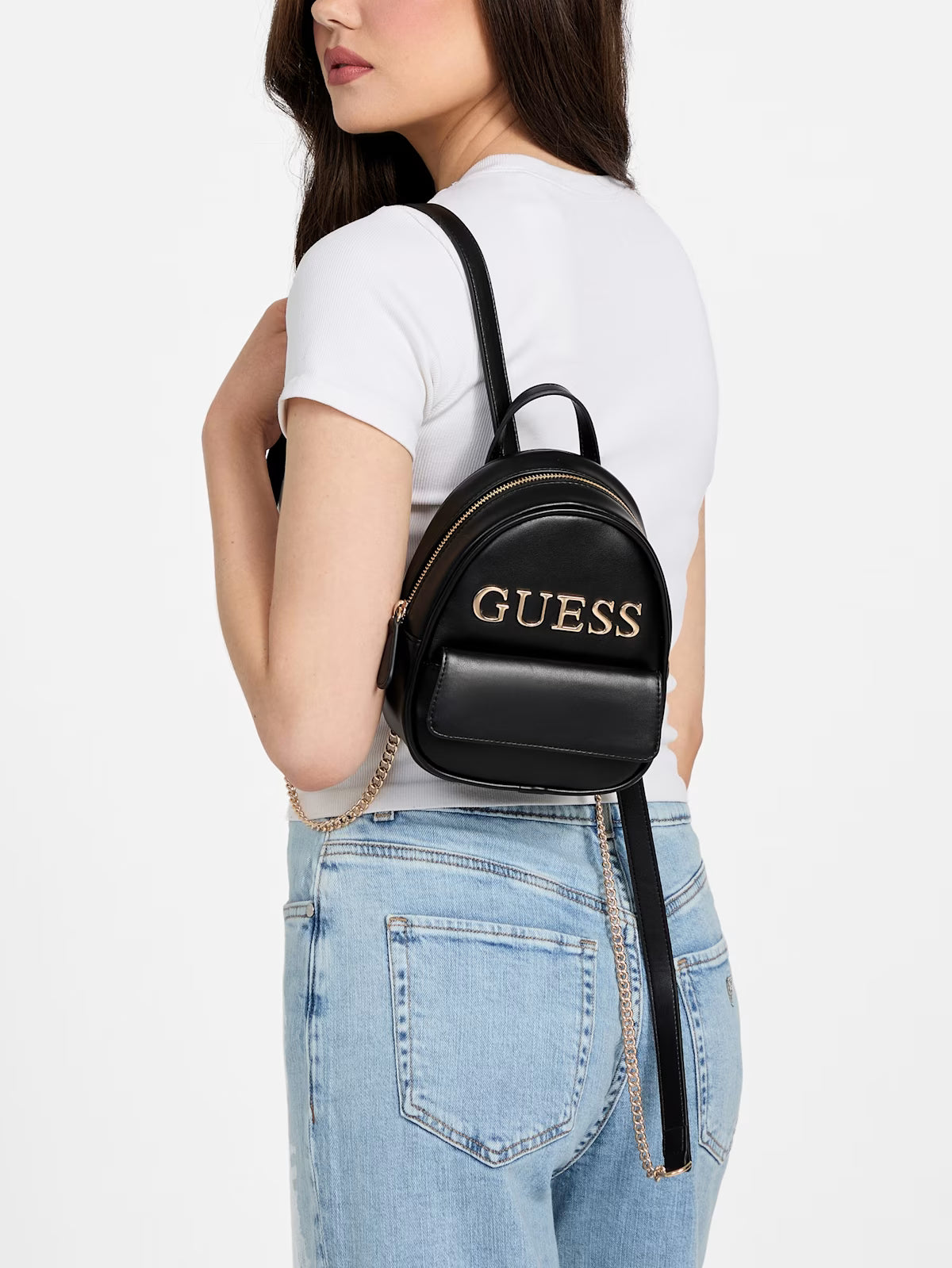 GUESS WOMENS' Galatia Mini Backpack BLACK