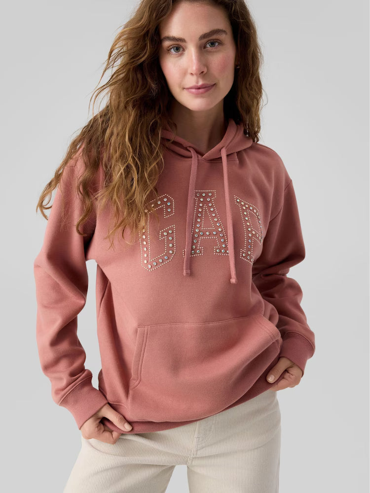 Womens' GAP Pink Pullover Logo Hoodie