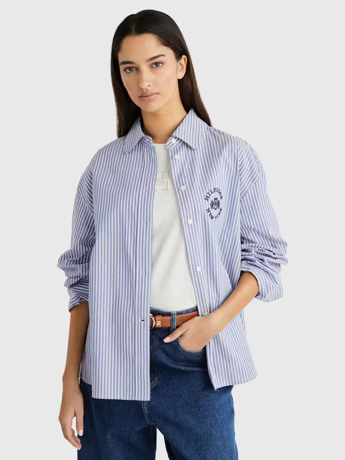 TOMMY HILFIGER Heritage Logo Stripe Shirt