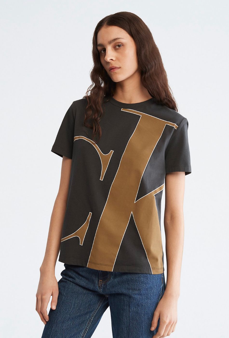 Calvin Klein Logo Women T-shirt - Black