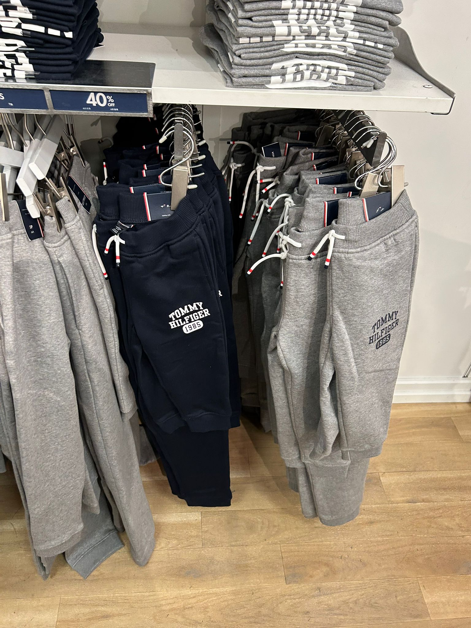 Boys Tommy Logo Fleece Sweatpant Navy