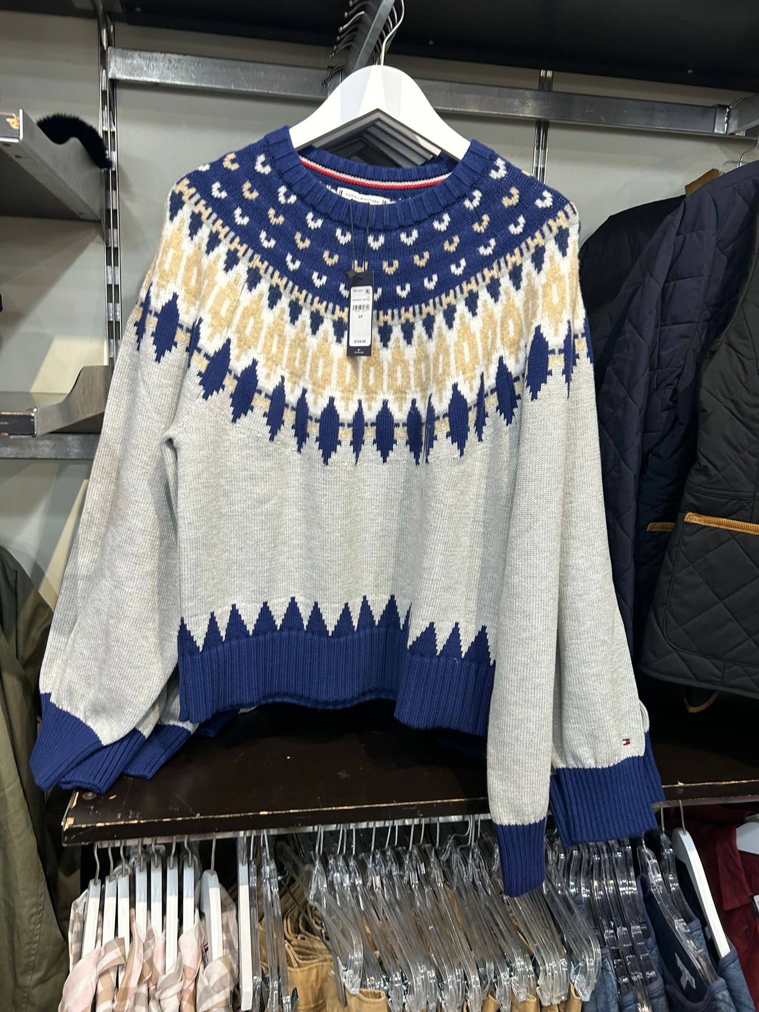 Tommy WOMENS' Fair Isle Sweater grey