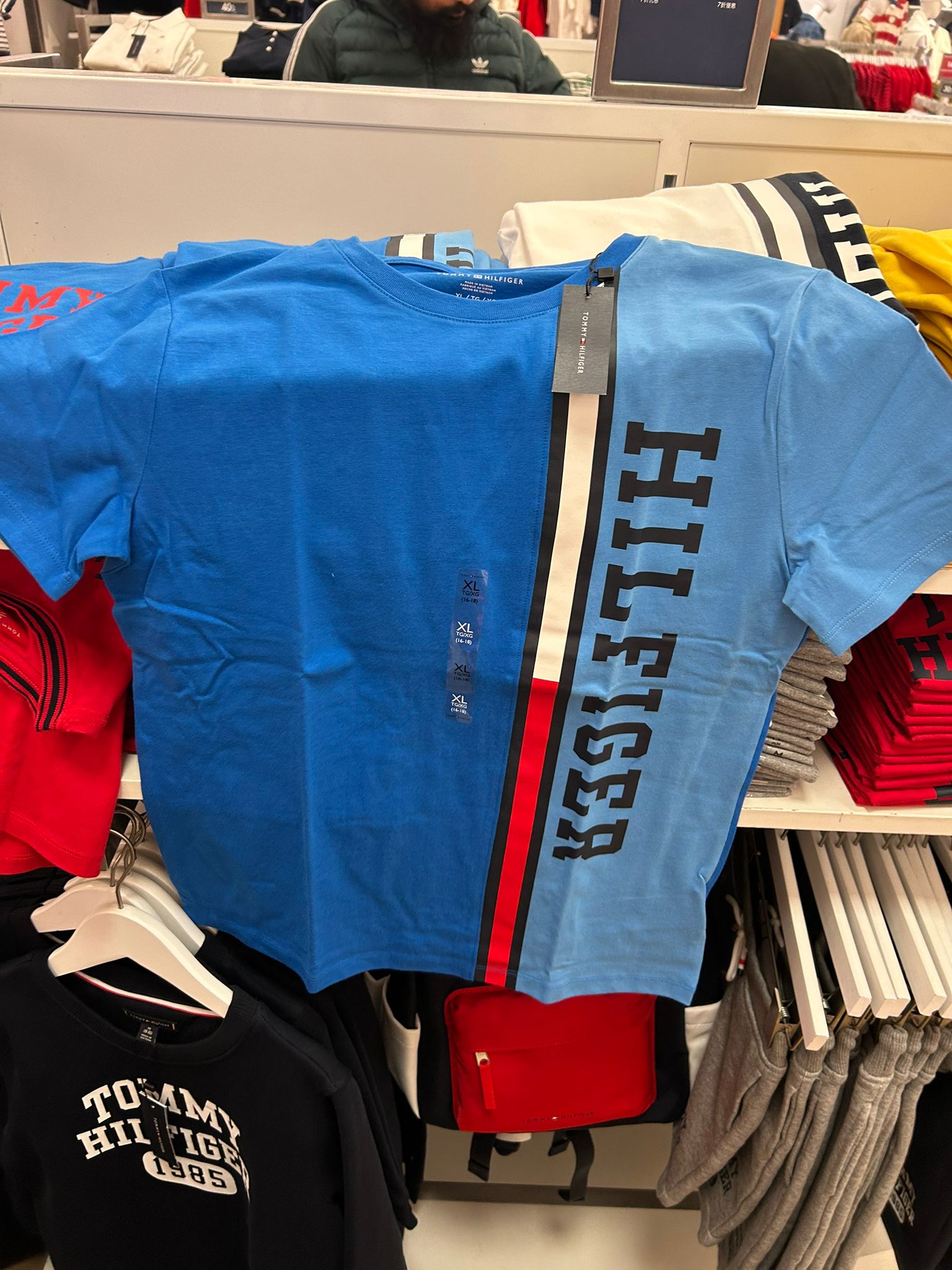 Kids' Vertical Colorblock Logo T-Shirt-Dynamic Blue