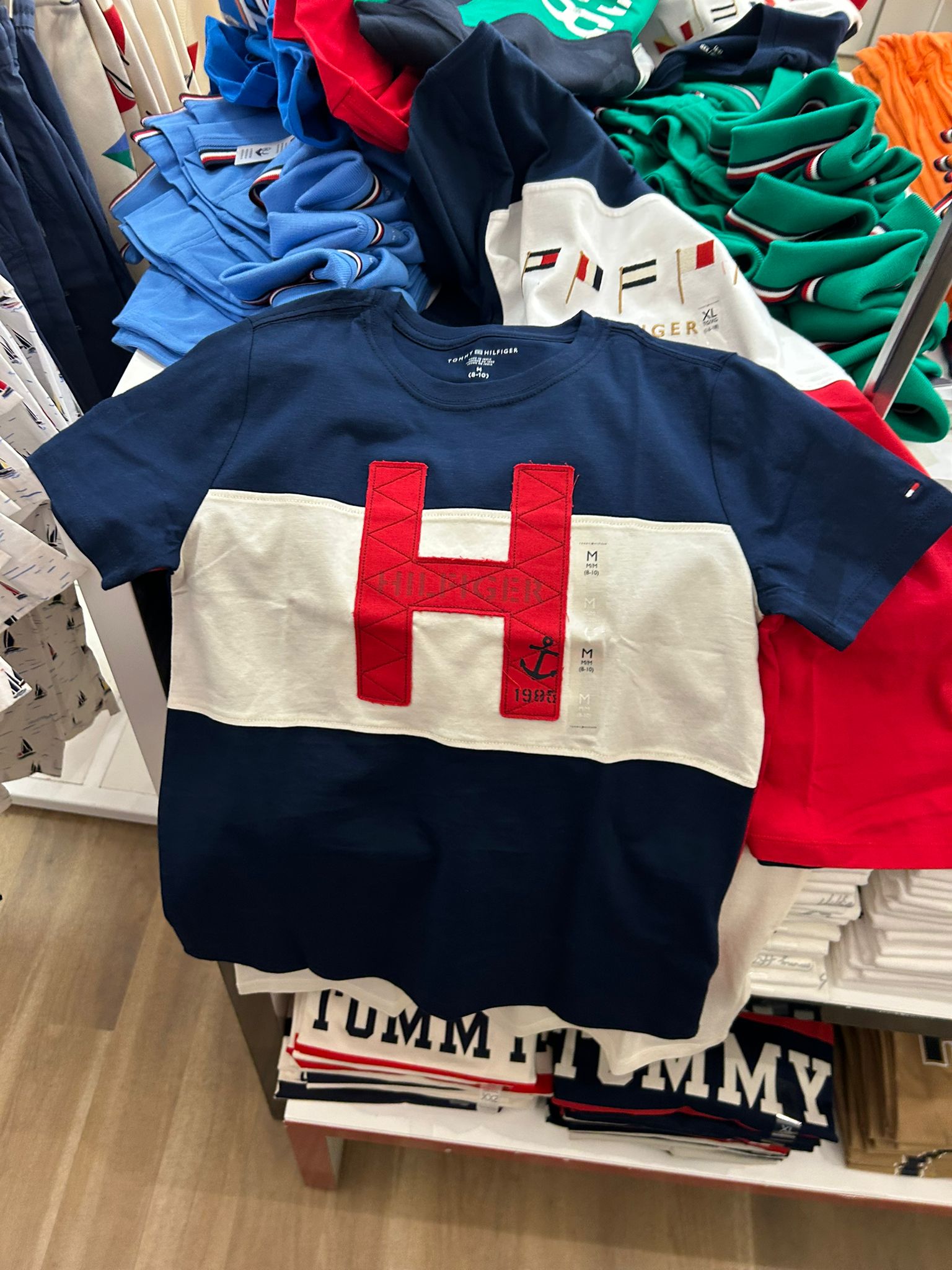 Kids' Nautical H Logo Colorblock T-Shirt-Carbon Navy