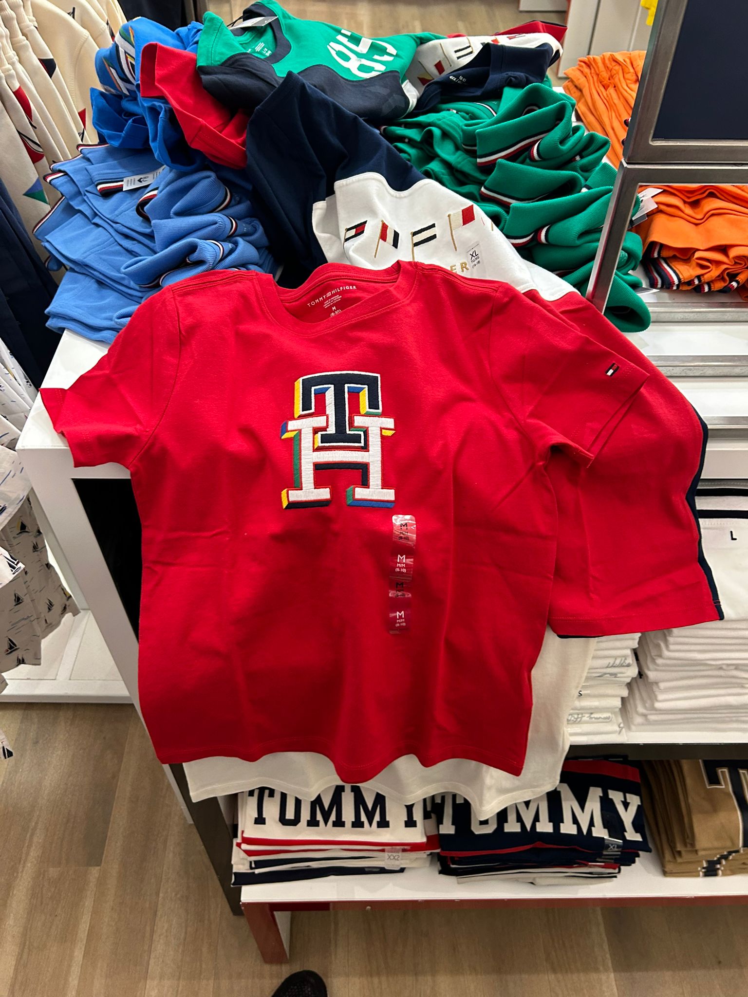 Kids' Multicolor Monogram T-Shirt-Red