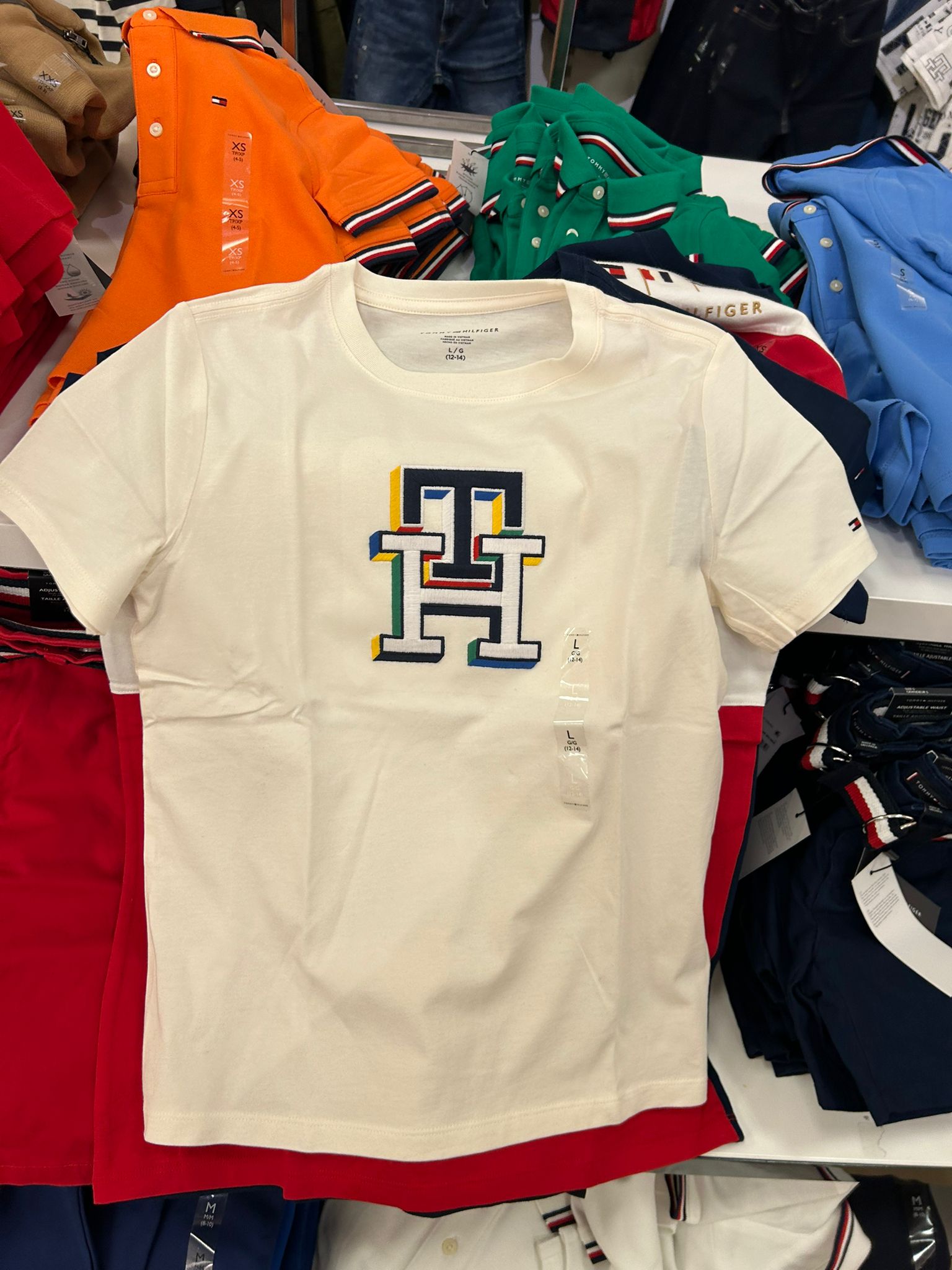 Kids' Multicolor Monogram T-Shirt-Ivory silk