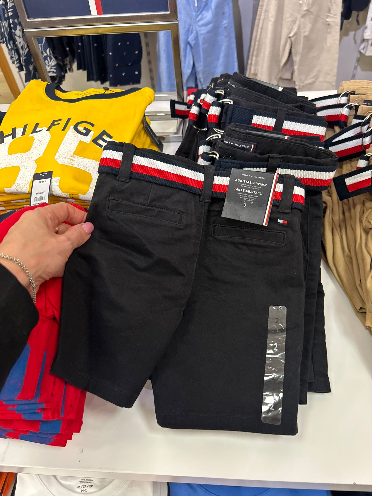 Kids' Belted Chino Short-Black