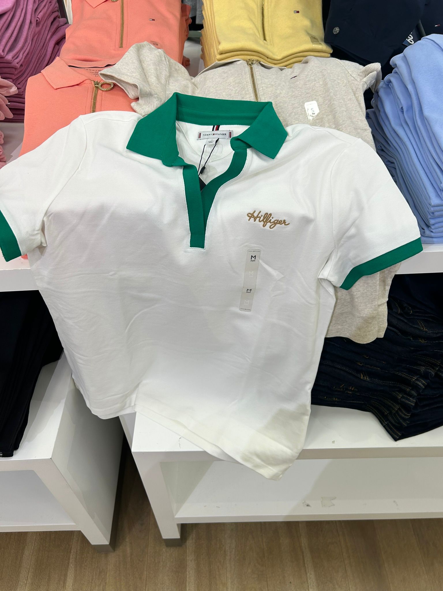 Regular Fit Embroidered Script Logo Polo-Optic White