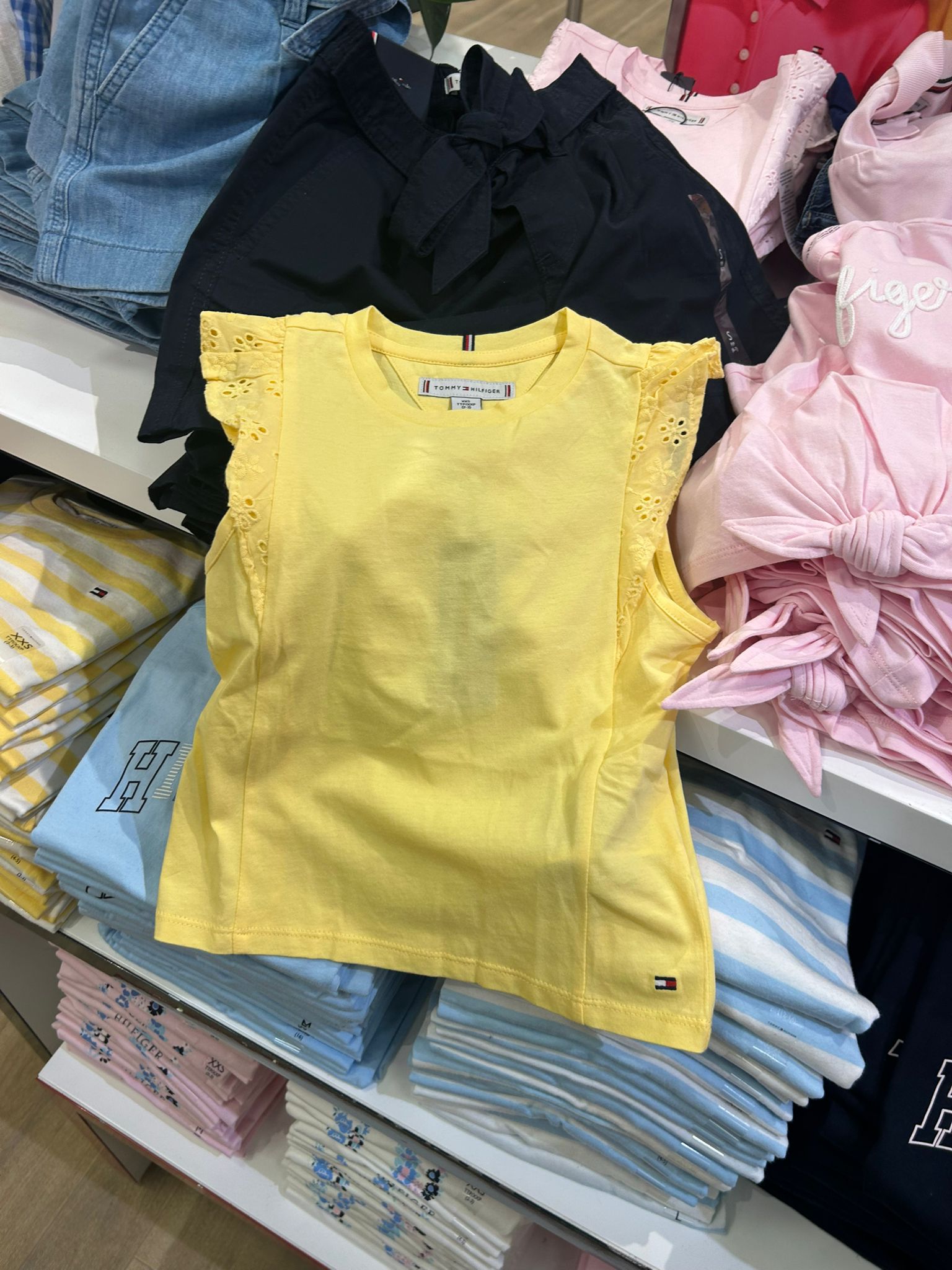 Tommy Hilfiger Top - Embroidery English - Yellow