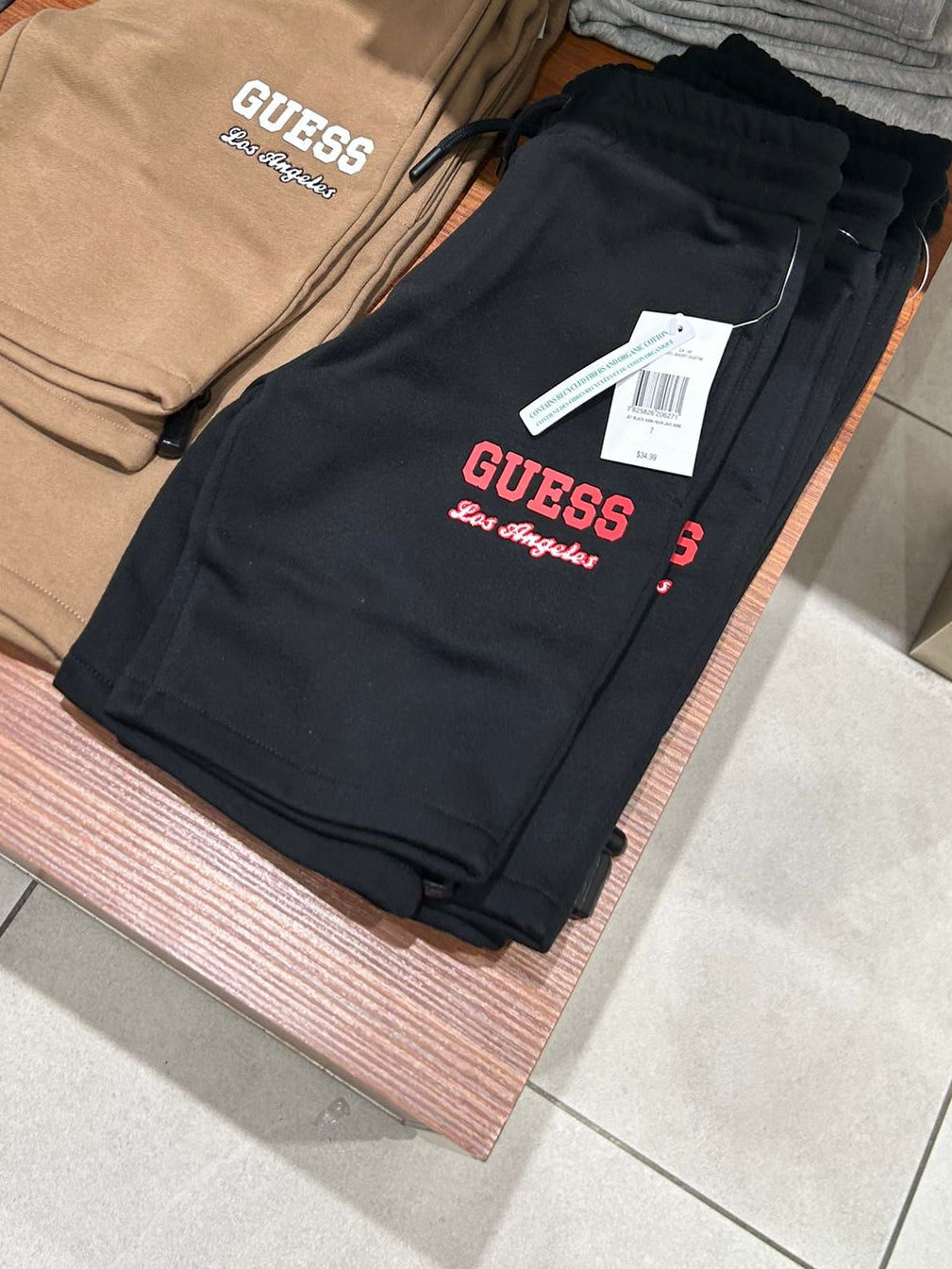 Guess boys' cotton jersey shorts-Black