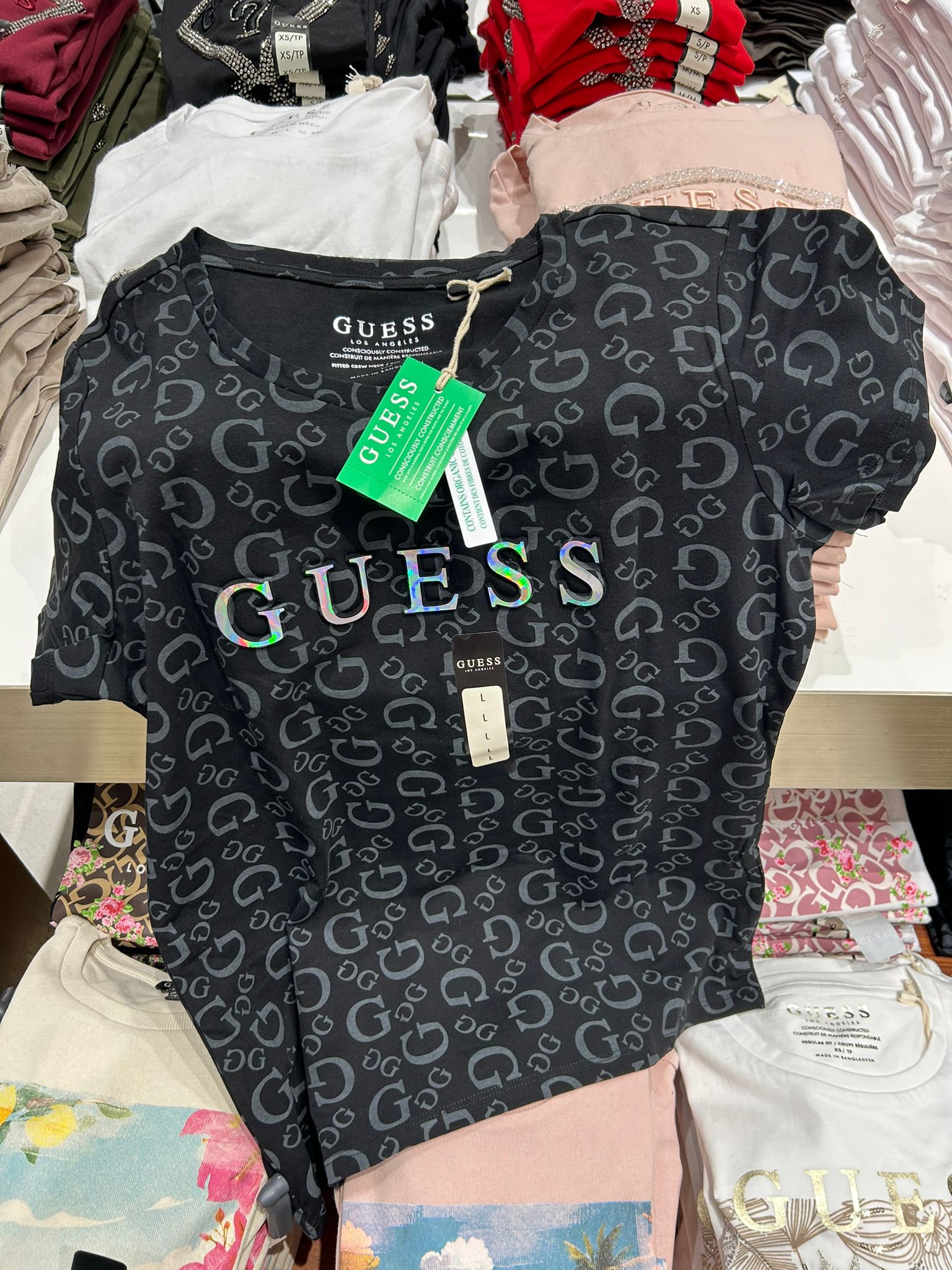 Guess Los Angeles Women's Eco Alexa Print Tee-Black