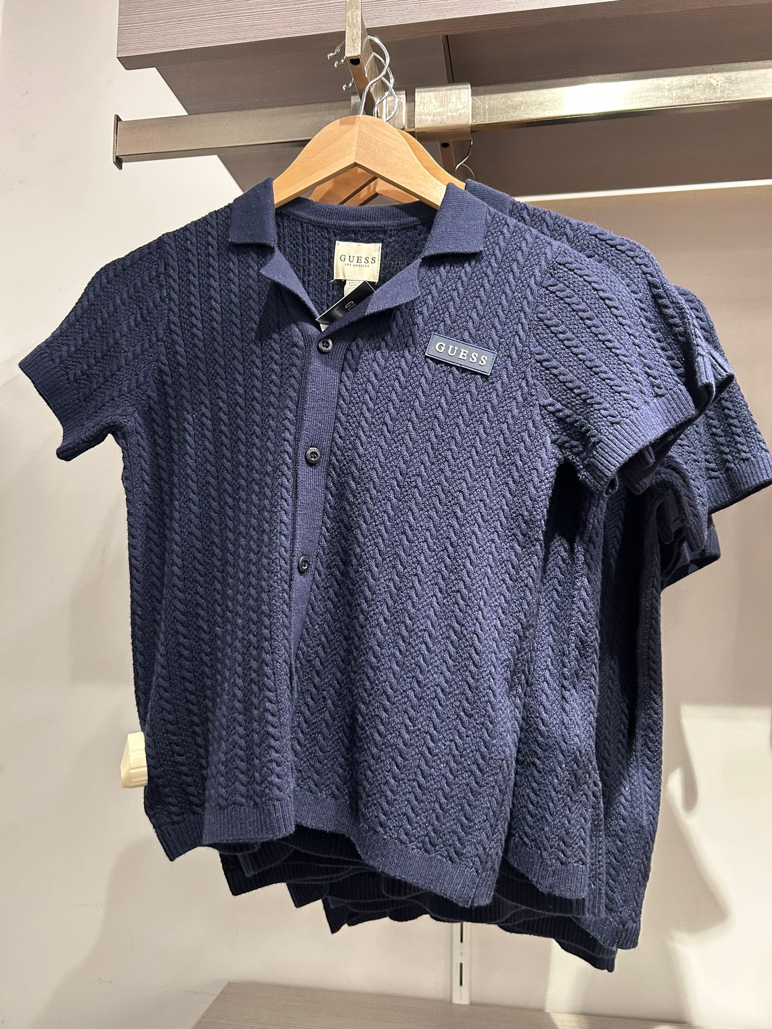 Guess Boys' Short-Sleeve Knit Polo Shirt - Navy
