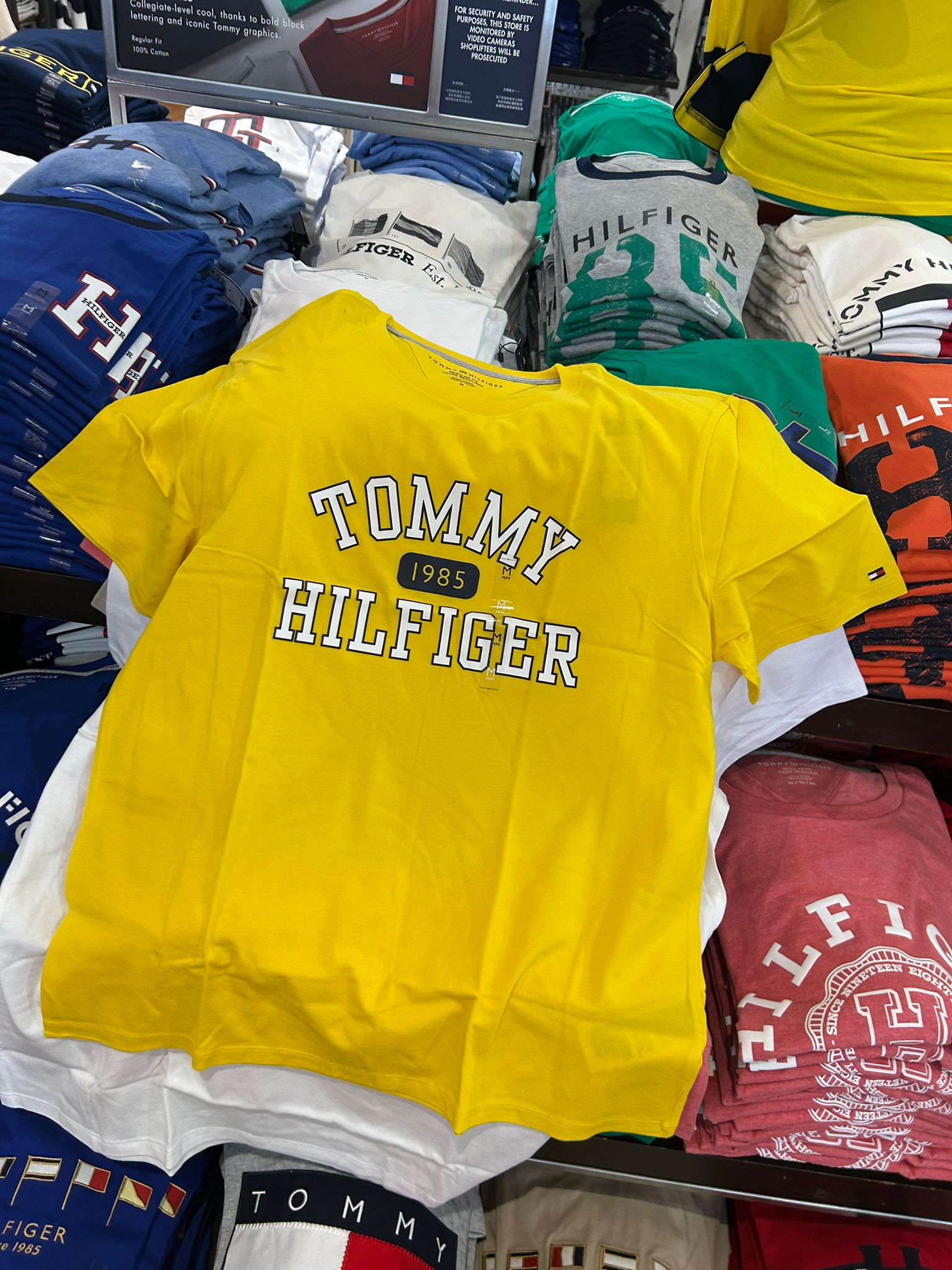 Tommy Varsity Logo T-Shirt-Yellow