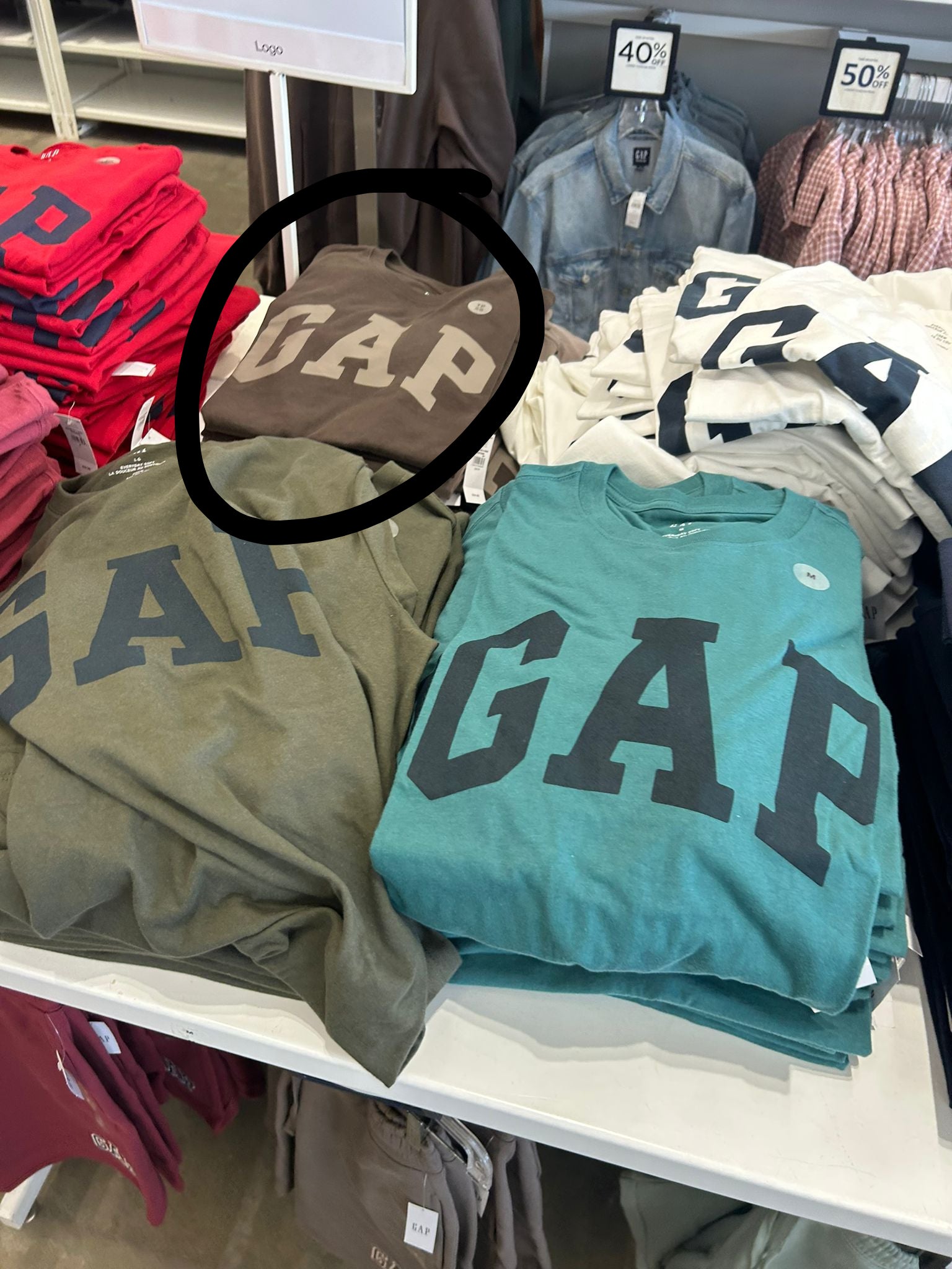 Everyday Soft Gap Logo T-Shirt-Ground Brown