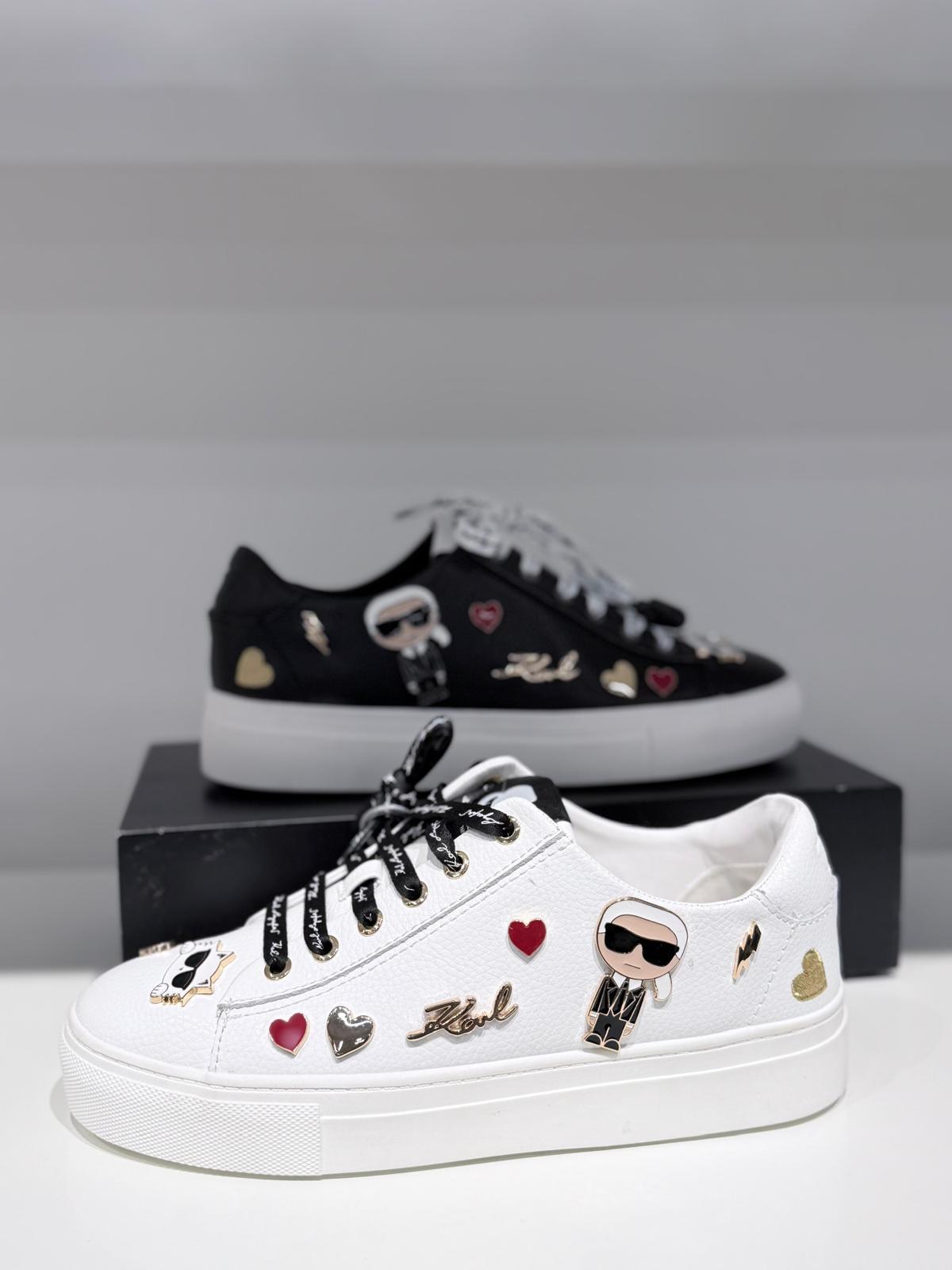 KARL CATE PINS LACE UP SNEAKER-Bright White