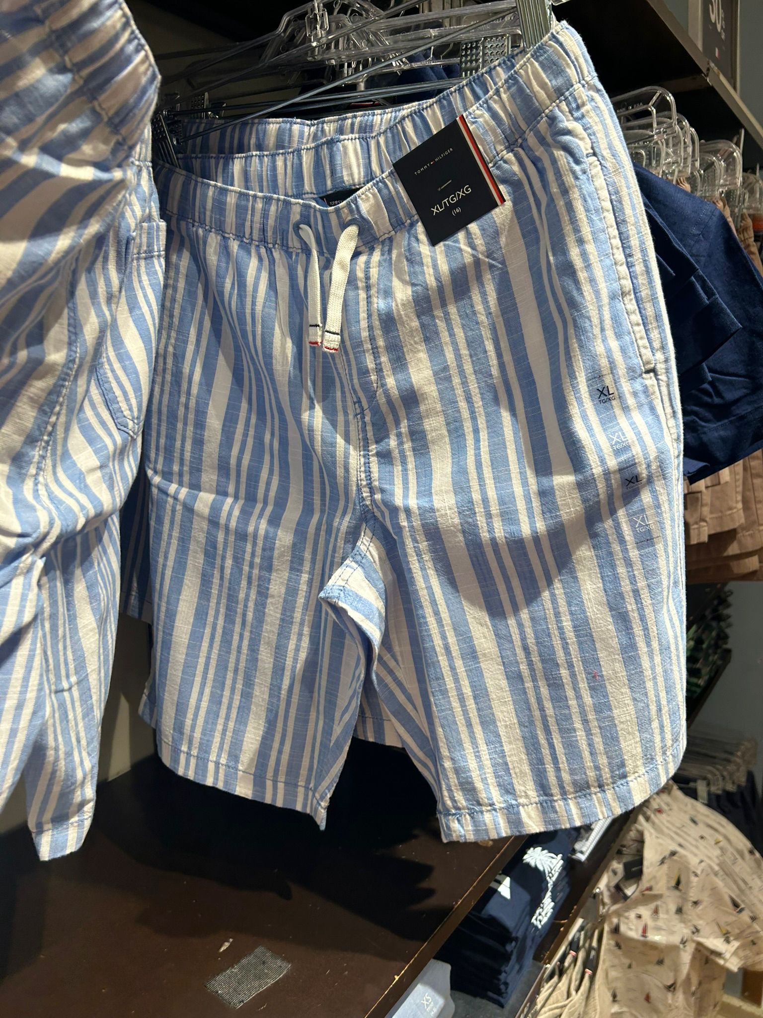 Hilfiger Striped Shorts-Blue/White