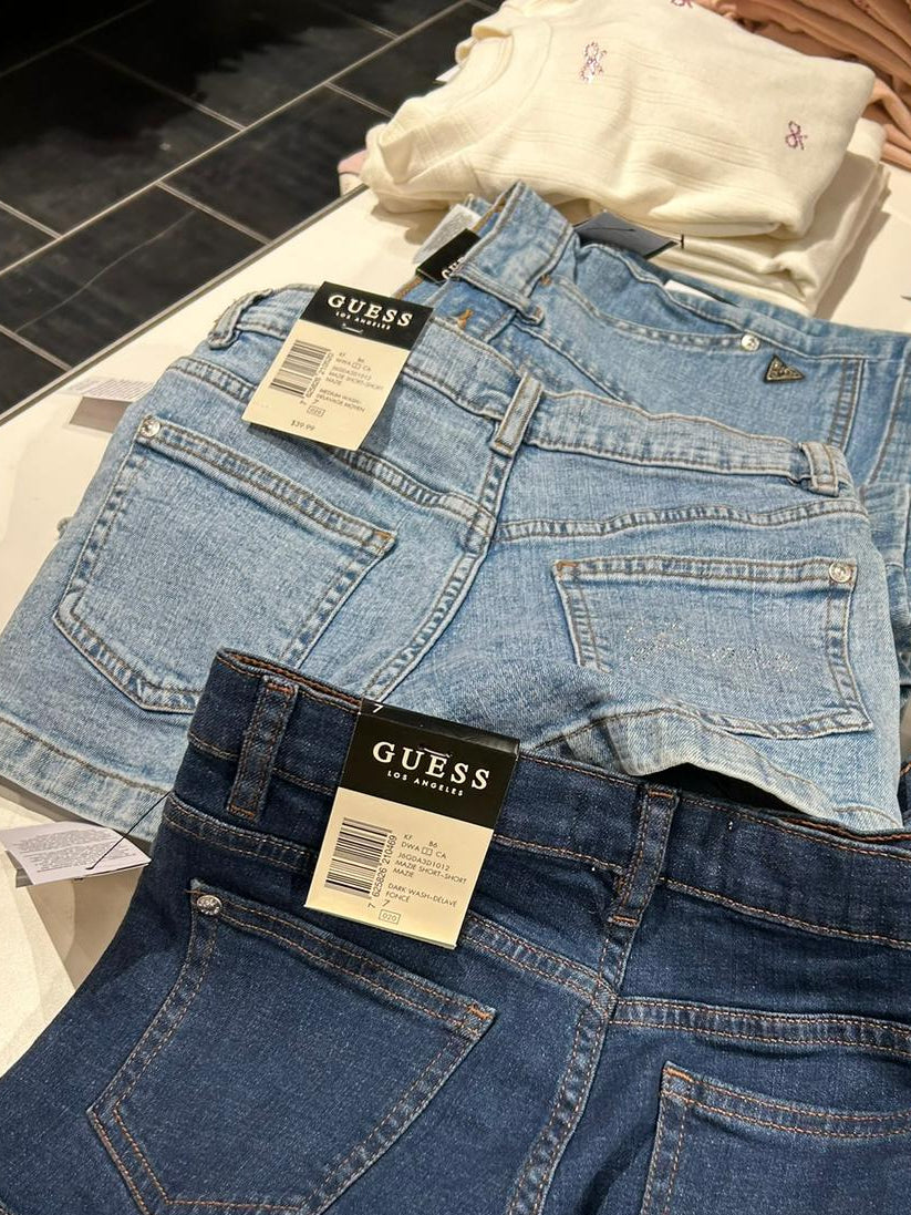 Guess Kids denim shorts-Light Blue
