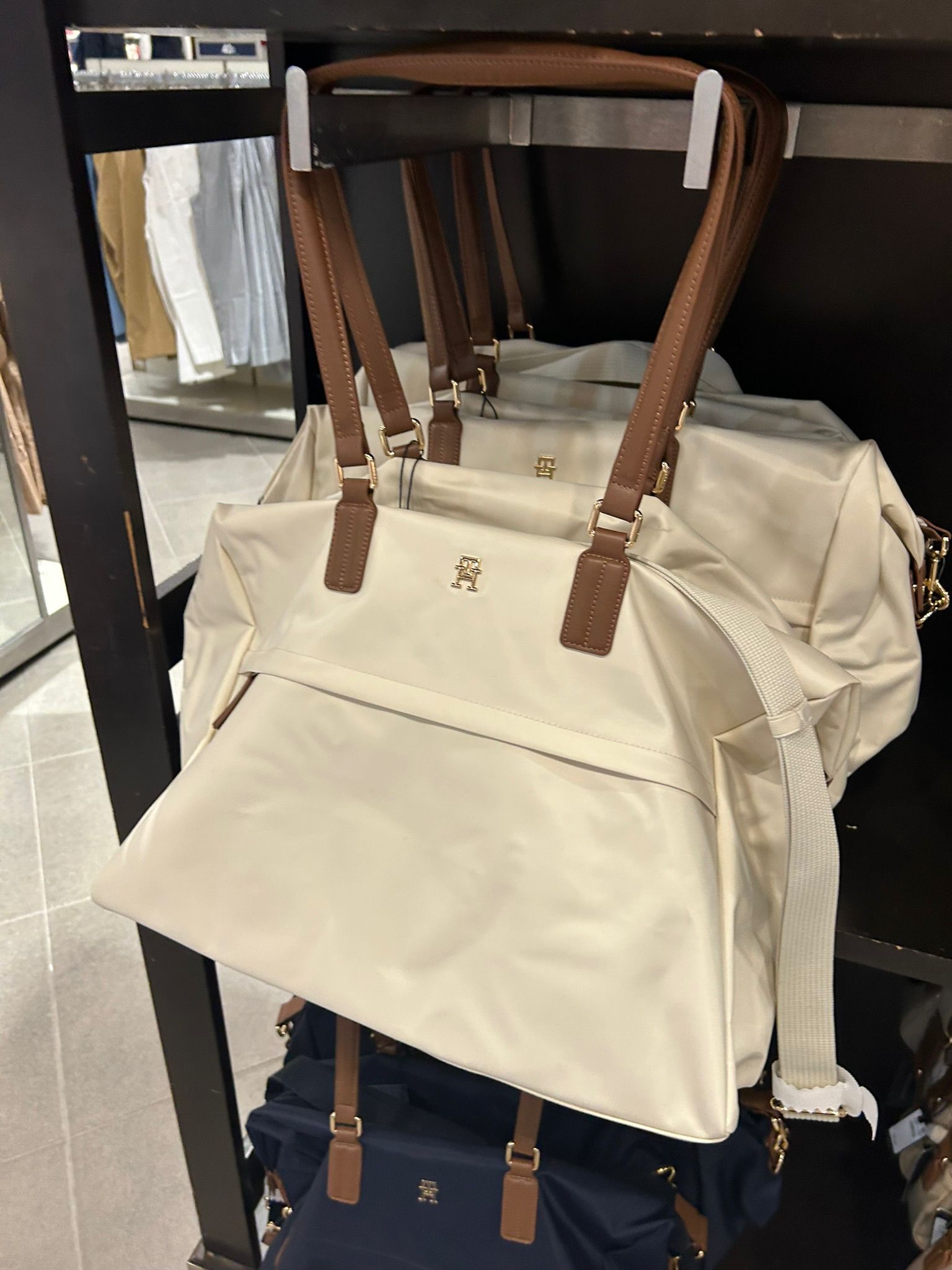 Tommy Hilfiger Popette Tote Bag-Off White